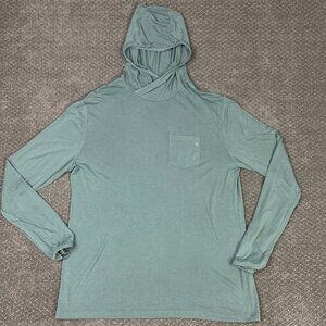 Free Fly Lightweight Bamboo Hoodie Men's Large Green Performance FF 110321